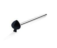 Black Spade Silver Straight Nose Stud NSKA-355CL